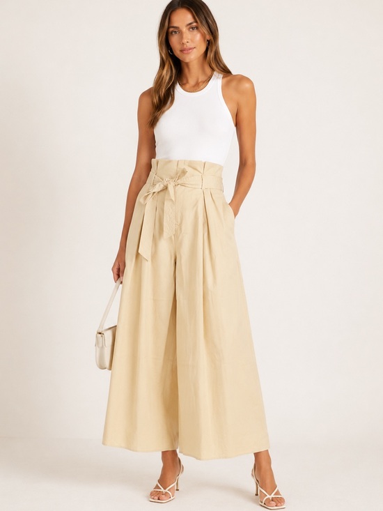Pants - L'AGENCE Lowen Paperbag Crop Pants Size 4